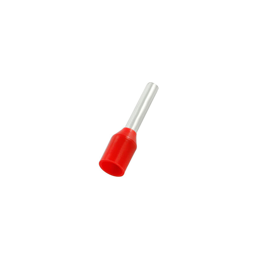 Terminal tipo pino p/cable de 1,0mm2, color rojo - WI3507