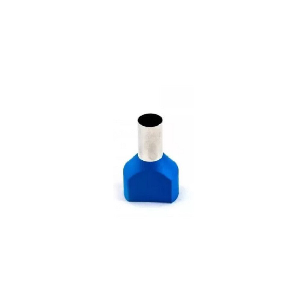 Terminal tipo pino p/cable de 2x2,5mm2, color azul - WI3554