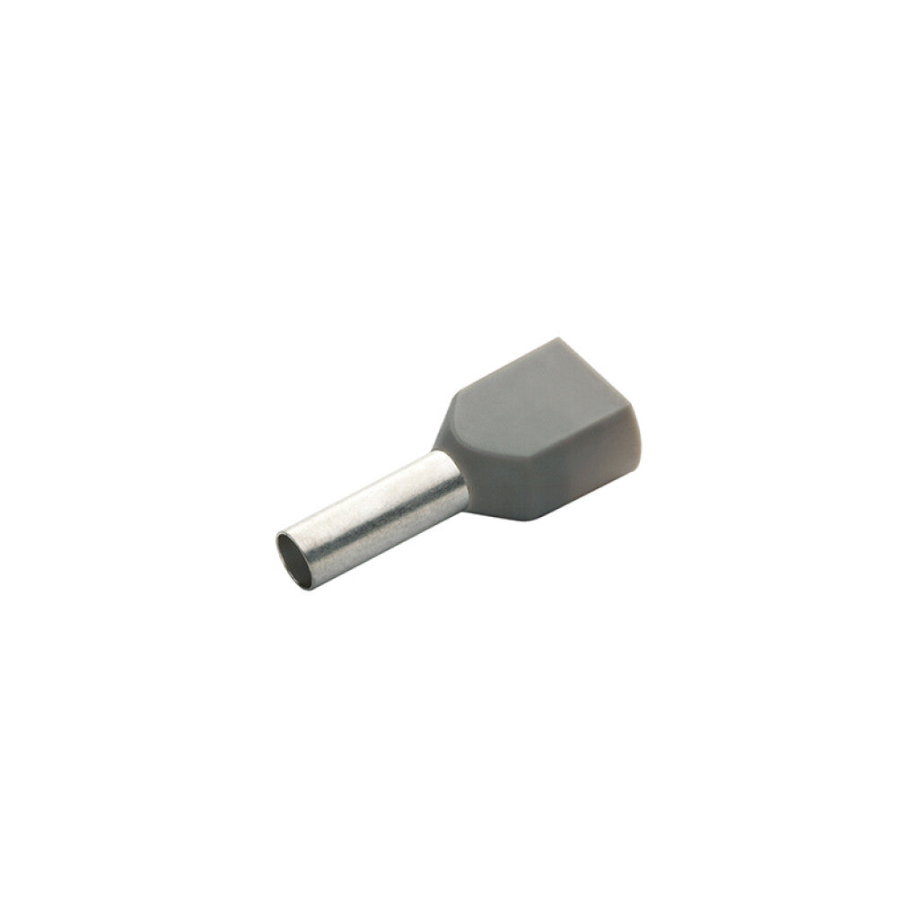 Terminal tipo pino p/cable de 2x4mm2, color gris - WI3556