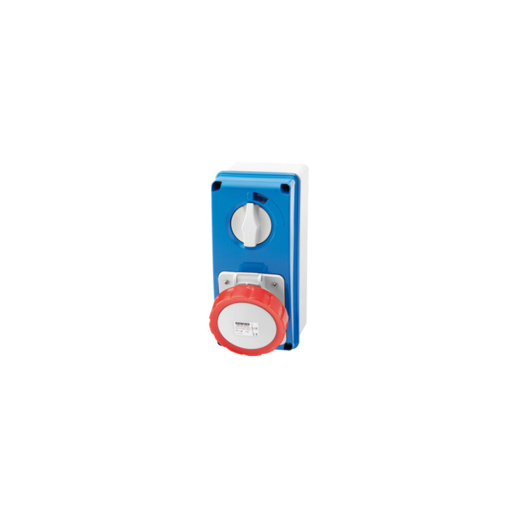 Tomacorriente c/ llave ext. IP67 3P+T 32A 6HS 380V - GG6219