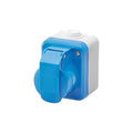 Tomacorriente ext. ind. 2P+T 16A 6H 220V IP44 azul - GG2322