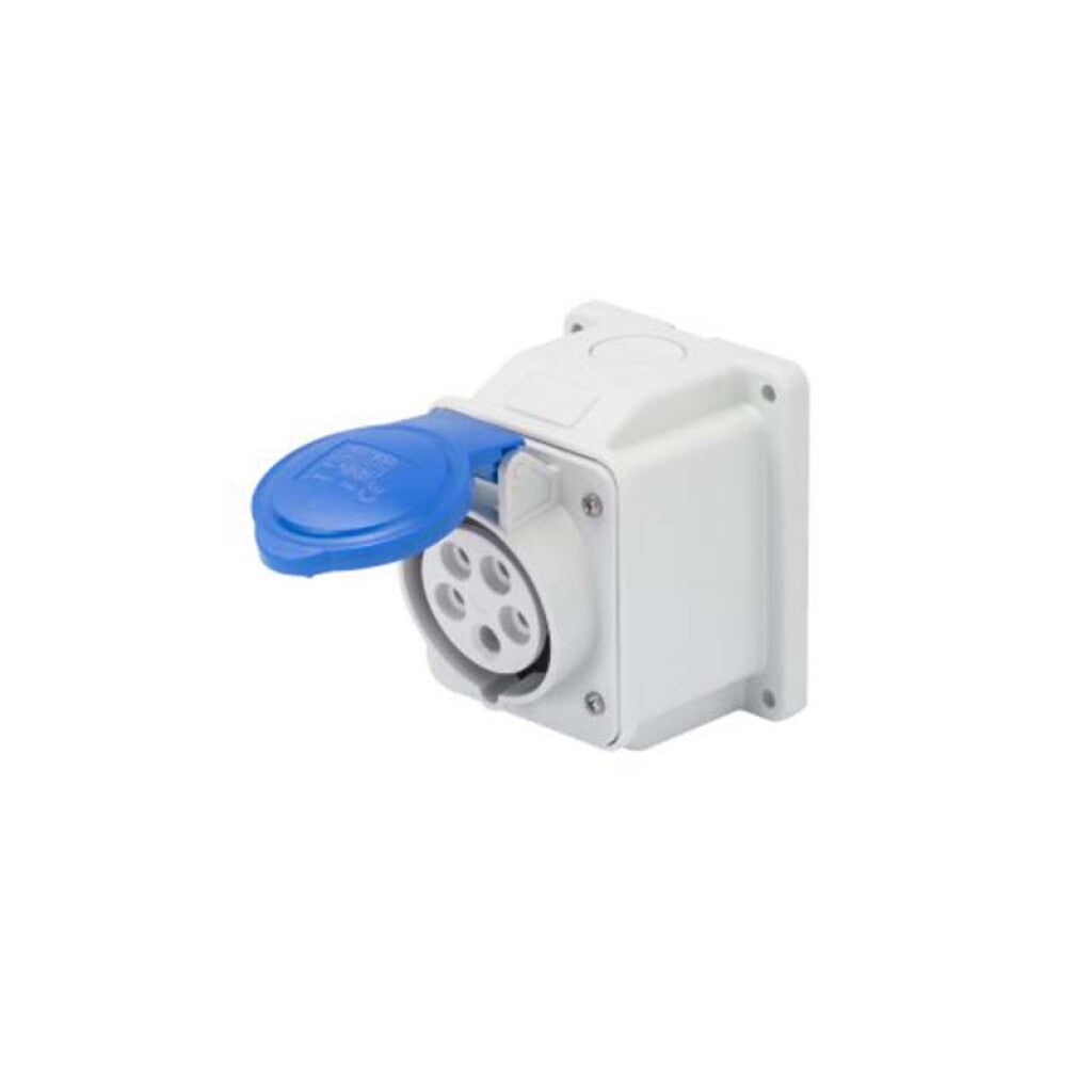 Tomacorriente ext. ind. 3P+T 32A 9HS 220V azul - GG2416
