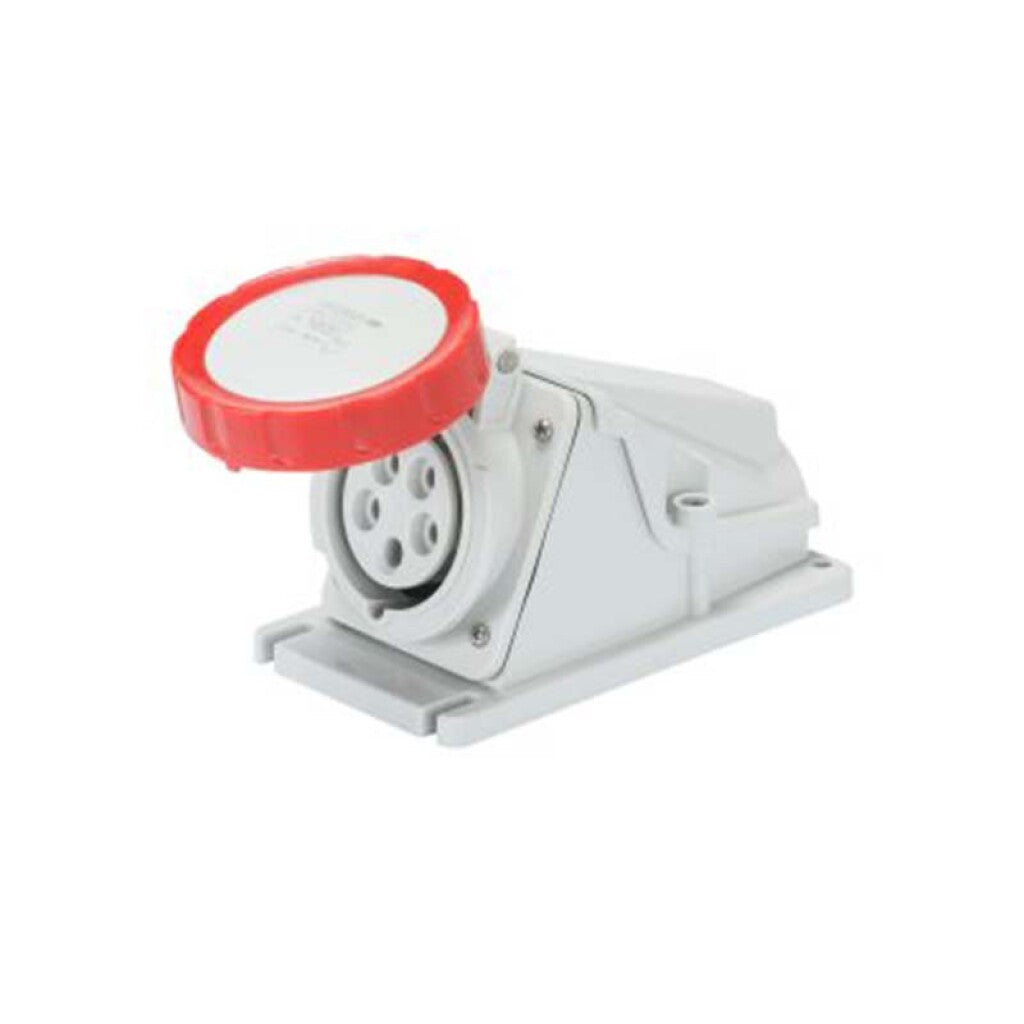 Tomacorriente ext. ind. IP67 3P+T 32A 6H 380V rojo - GG2515