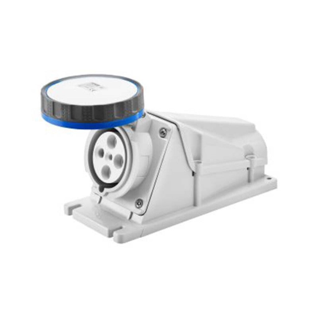 Tomacorriente ext. ind. IP67 3P+T 63A 9H 220V azul - GG2523