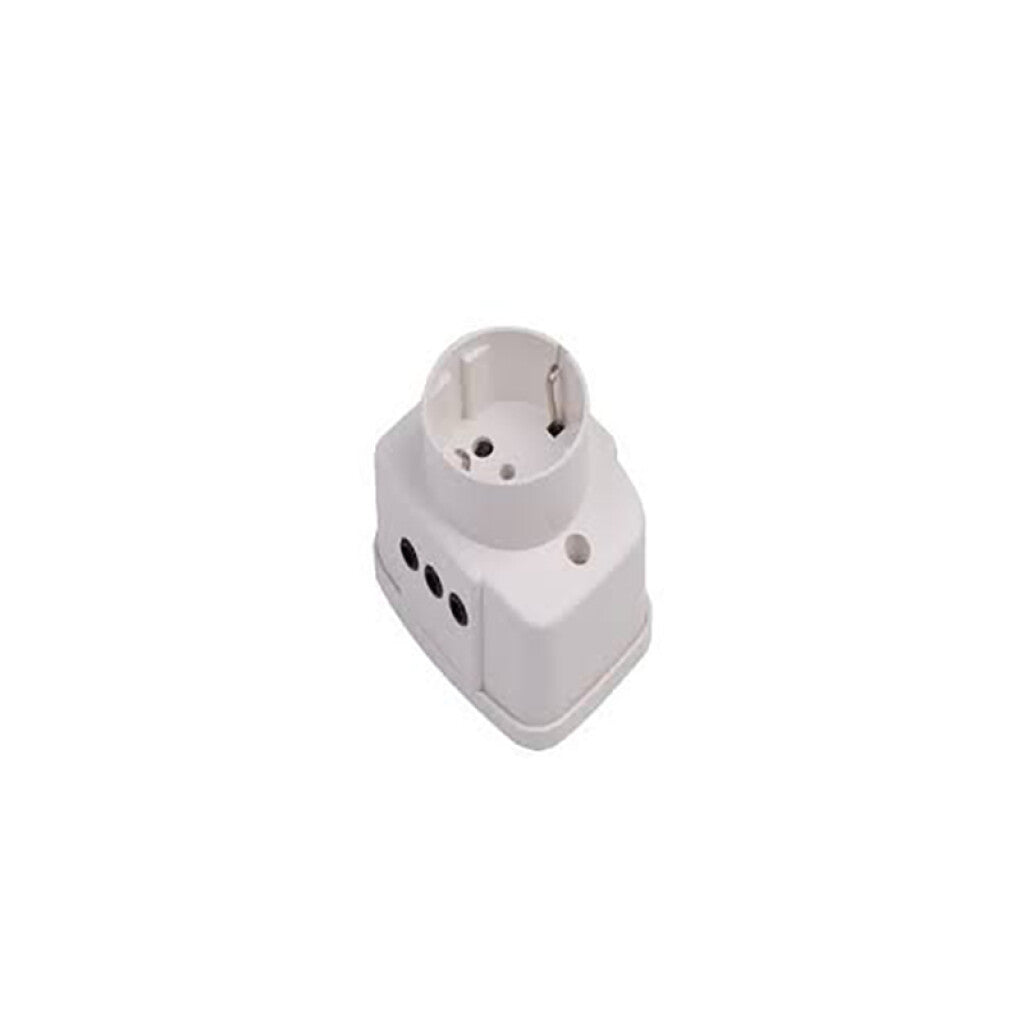 Tomacorriente exterior schuko + 2 tomas 3 en línea - C84554