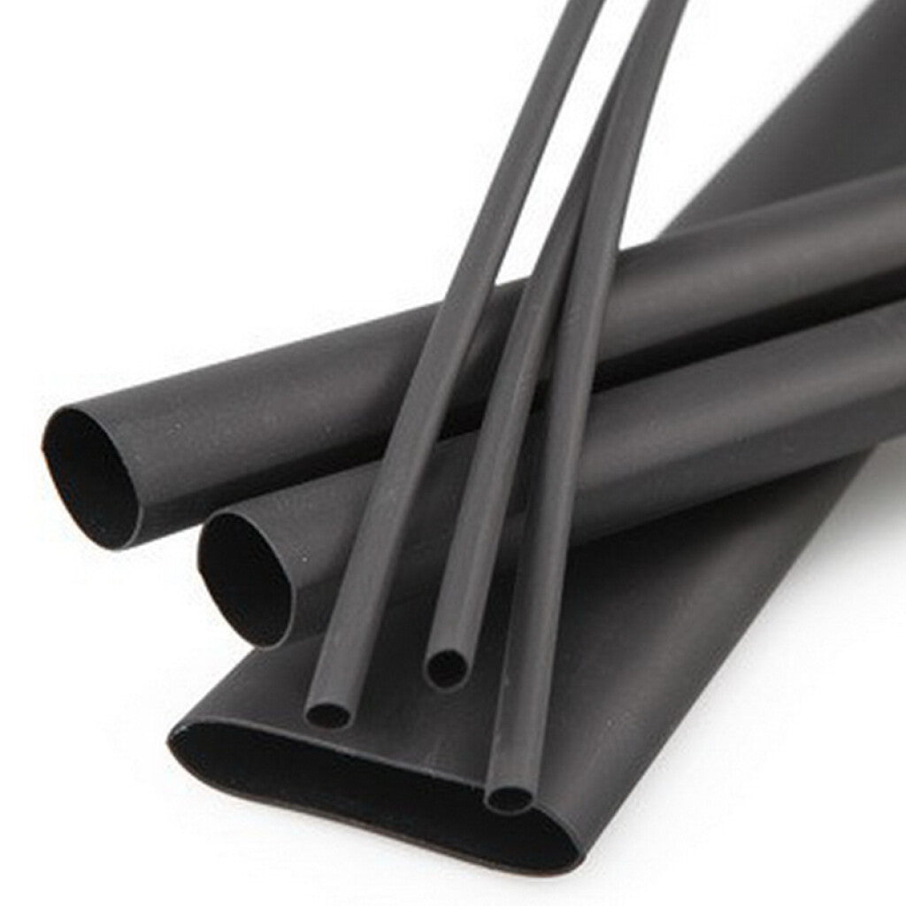 Tubo termocontraíble negro, Ø10/5mm, sin adhesivo - WI0401