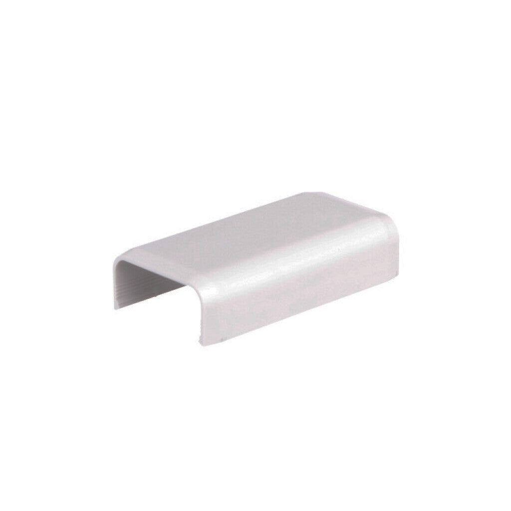 Unión recta blanca para ducto 20x10mm - ZO0417